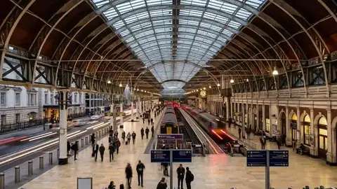 Taxi rank and entrance at London Paddington station